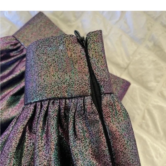 ASOS Black Metallic Ruffled Tiered Midi Skirt - Picture 3 of 9